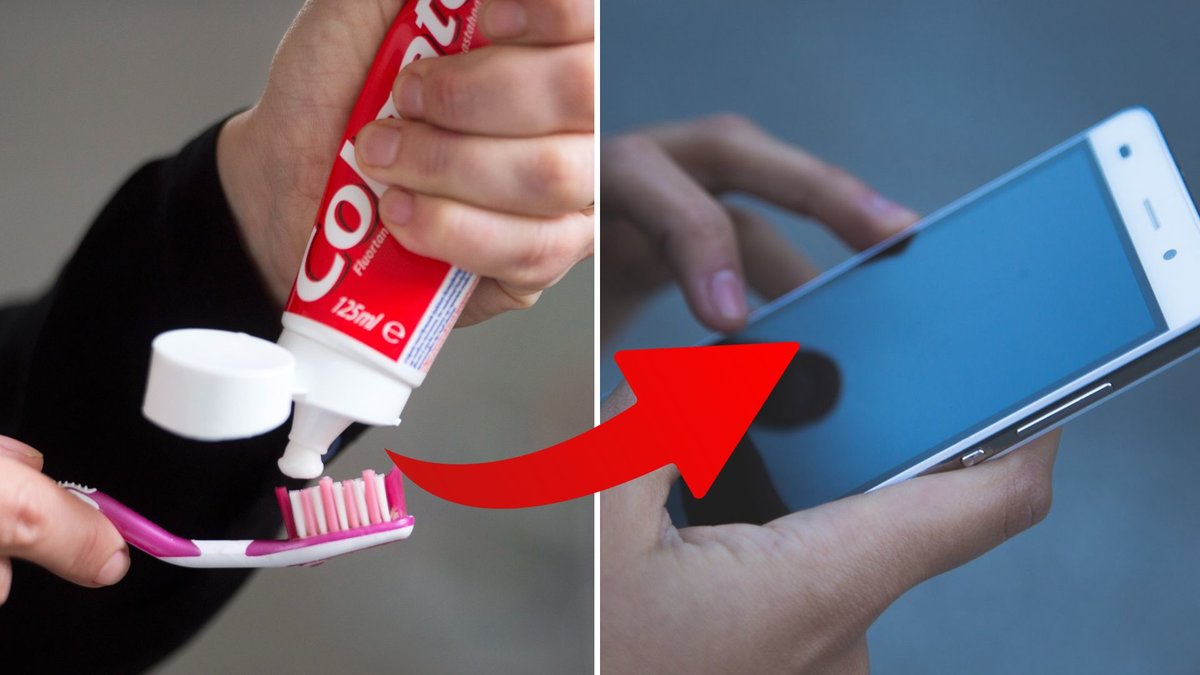 Din mobil kan faktiskt rengöras med tandkräm.